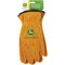 John Deere Mens Large Split Cowhide Leather Gold Driver Glove JD00004-L - alternate 1