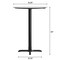 Flash Furniture 31.25" Round Tabletop, Seamless Surface Technology, White Faux Marble, 22x22 Black Bar Height X-Base ST-RD31-WHMAR-T2222B-GG - alternate 4
