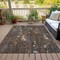 Homeroots 9' X 12' Chocolate And Beige Abstract Washable Indoor Outdoor Area Rug 631171 - alternate 4