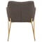 Leisuremod Zaire Collection Modern Dining Chair, Gold Legs and CHarcoal Fabric ZDC52CH - alternate 8