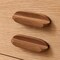 Homeroots Set of Two Brown Wood Oval Drawer Pull Knobs, 2PK 476586 - alternate 4