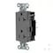 Hubbell Wiring Device-Kellems Straight Blade Receptacle, 5-20R, 20 A, 125V AC, 2 Pole, 3 Wire, Surface Mount, Grounded HBL2162STGY - alternate 2