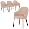 Leisuremod Elias Collection Modern Dining Chair in Light Taupe, 4PK EDC21LTP-4 - alternate 1