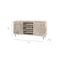 Homeroots 60in Ivory Carved Geometric Distressed Solid Wood Enclosed and Open Storage TV Stand 489506 - alternate 5