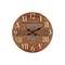 Homeroots 24" Brown Solid Wood Silent Analog Round Wall Clock 554637 - alternate 4