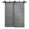 Sartodoors Sliding Closet Barn Bypass Doors 56 x 96 inches, Ego 5010 Painted Grey Oak, Modern 6.6ft Rails Har EGO5010BBB-SEK-5696 - alternate 1