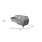 Homeroots 84" Light Gray Linen Sofa With Black Legs 491331 - alternate 4