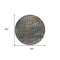 Homeroots 8' Charcoal Brown And Copper Round Abstract Washable Indoor Outdoor Area Rug 596784 - alternate 6