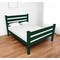 Homeroots Dark Green Solid Wood Twin Bed Frame 546938 - alternate 1