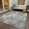 Homeroots 3' X 5' Gray And Ivory Abstract Washable Indoor Outdoor Area Rug 597968 - alternate 6