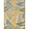 Homeroots 10' X 14' Ivory Green Yellow Blue And Dark Green Palm Leaf Indoor Outdoor Area Rug 548096 - alternate 1