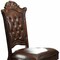 Homeroots Set of Two 24" Brown Faux Leather and Solid Wood Counter Height Bar Chairs, 2PK 573436 - alternate 3