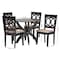 Baxton Studio Rita Modern Sand Dark Brown Finished Wood 5-Piece Dining Set 250-9399-10902-ZORO - alternate 7