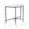 Homeroots 36" White and Black Genuine Marble and Iron Half Moon Console Table 654552 - alternate 5
