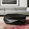 Homeroots 48" Black Wood Octagon Solid Coffee Table 393173 - alternate 4