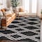 World Rug Gallery Southwestern Geometric Area Rug 5 ft x 7 ft Black WR92BLACK5X7 - alternate 1
