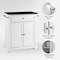 Crosley Alexandria Granite Top Portable Kitchen Island/Cart KF30024AWH - alternate 5