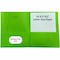 Sparco 2-Pocket Folder with Prong Fasteners, Card Holder, Assorted Colors, PK25 SPR78548 - alternate 2