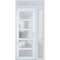 Vdomdoors Front Exterior Prehung FiberGlass Door Frosted Glass / Manux 8002 White Silk / Sidelight and Transo MANUX8002EXD-WS-W36+16 x H80+14-LH - alternate 1