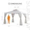 Sunjoy 10 ft x 10 ft Patio Gazebo, Modern Steel Frame Soft Top Gazebo with Netting - Beige & White A101003603 - alternate 6