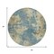 Homeroots 8' Blue And Beige Round Abstract Washable Indoor Outdoor Area Rug 630677 - alternate 3