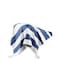 Homeroots 50" X 60" Blue and White Cotton Woven Striped Throw Blanket with Tassels 516596 - alternate 5