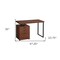 Homeroots 47" Brown and Black Wood and Metal Sled Computer Desk With Three Drawers 489898 - alternate 4