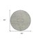 Homeroots 8' Pewter And Beige Round Floral Washable Indoor Outdoor Area Rug 604242 - alternate 4