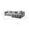 Homeroots Light Gray Boucle L Shaped Two Piece Sofa and Chaise Sectional With Toss Pillows 644521 - alternate 9