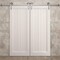 Sartodoors Modern Double Barn Door 84 x 96 inches, Ego 5006 Painted White Oak, 14FT Silver Rail Track Set, S EGO5006DB-S-PWO-8496 - alternate 3