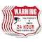 Signmission 24 Hour Surveillance Shield Sign Warning, 4 inch X 4 inch, Vinyl Decal, 5PK SHI-D-5PACK-4-347 - alternate 1