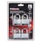 Prosource Padlock Set, Standard Shackle, 1/4 in Dia Shackle, 1-1/4 in H Shackle, Steel Shackle, Steel Body HD-3DX4-3L - alternate 3