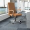 Leisuremod Evander Office Chair in Upholstered Leather and Iron Frame with Swivel and Tilt, Acorn Brown EO20LBRL - alternate 5