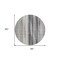 Homeroots 8' Khaki Ivory And Gray Round Botanical Leaves Washable Indoor Outdoor Area Rug 581944 - alternate 5