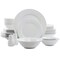 Gibson Home Embossed Ring 32 Piece Round Ceramic Dinnerware Set in White 134040.32 - alternate 1