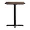 Flash Furniture 30" x 24" Tabletop, Seamless Surface Technology, Dark Brown with 22x22 Black Table Height X-Base ST-REC2430-WBR-T2222-GG - alternate 3