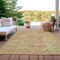 Homeroots 3' X 5' Salmon Fern Green And Beige Floral Medallion Washable Indoor Outdoor Area Rug 616628 - alternate 3