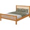 Homeroots Brown Slat Back Solid Wood King Bed Frame 523641 - alternate 6
