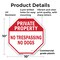 Signmission Private Property No Trespassing No, 10 Inch X 10 Inch, Plastic Sign OC-P-10-158 - alternate 6