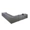Homeroots Gray Italian Leather Power Reclining U Shaped Eight Piece Corner Sectional With Console 366359 - alternate 3