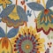 Homeroots 5' X 8' Ivory Blue Orange Red And Yellow Floral Indoor Outdoor Area Rug 546848 - alternate 5