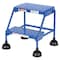 Vestil 18.5 H Steel Commercial Spring Loaded Rolling Ladder, 2 Steps LAD-2-B-P - alternate 4