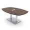 Skutchi Designs Arc Boat Conference Table, 45 in W, 72 in L, Brown HAR-ABOT-48x72-DOU-H3041-ESIL - alternate 1