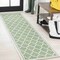 Jonathan Y Trebol Moroccan Trellis Textured Weave Cream/Green 2 ft. x 8 ft. Indoor/Outdoor Runner Rug SMB109I-28 - alternate 1