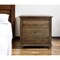 Homeroots 28" Distressed Brown Three Drawer Solid Wood Nightstand 569604 - alternate 1