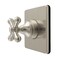 Kingston Brass Single-Handle Six-Way Diverter Valve with Square Trim Kit, Brushed Nickel KS4048AX - alternate 1