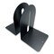 Huron Steel Bookends, Fashion Style, Nonskid, 5.5 x 4.75 x 7.25, Black, Pair HASZ0089 - alternate 2