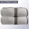 Lavish Home 2-Piece Towel Set Extra Large Bath Towels100% Cotton Bathroom Accessories Absorbent Bath Sheets 67-0023-GRBS - alternate 2