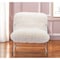 Homeroots 30" White And Black Sherpa And Upholstered Arm Chair 572295 - alternate 6