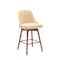 Armen Living Sicily 26in Swivel Walnut Wood Counter Stool in Cream Faux Leather LCSIBAWACR26 - alternate 1
